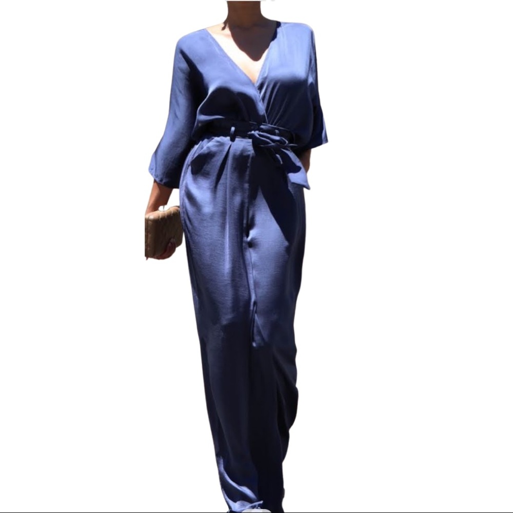 Woven Jumpsuit (Navy Blue)